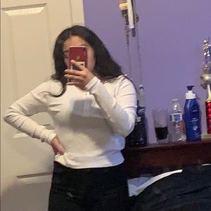 H&M white ribbed long sleeve